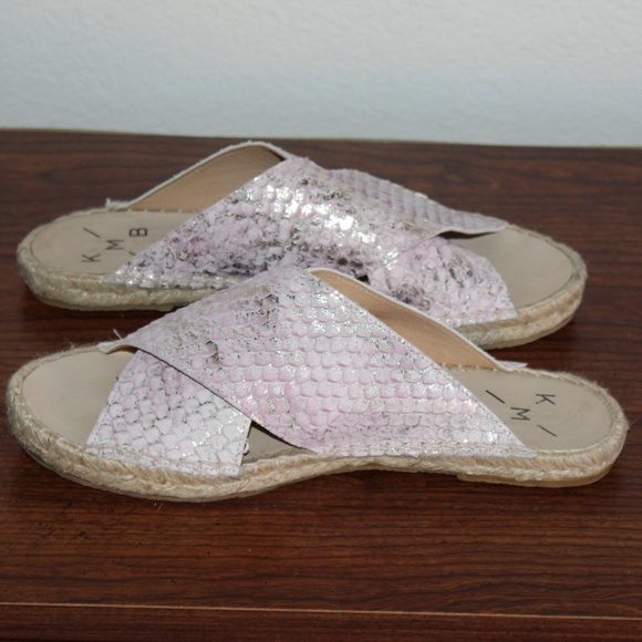 Anthropologie pink cross strap espadrille sandals - Picture 2 of 8